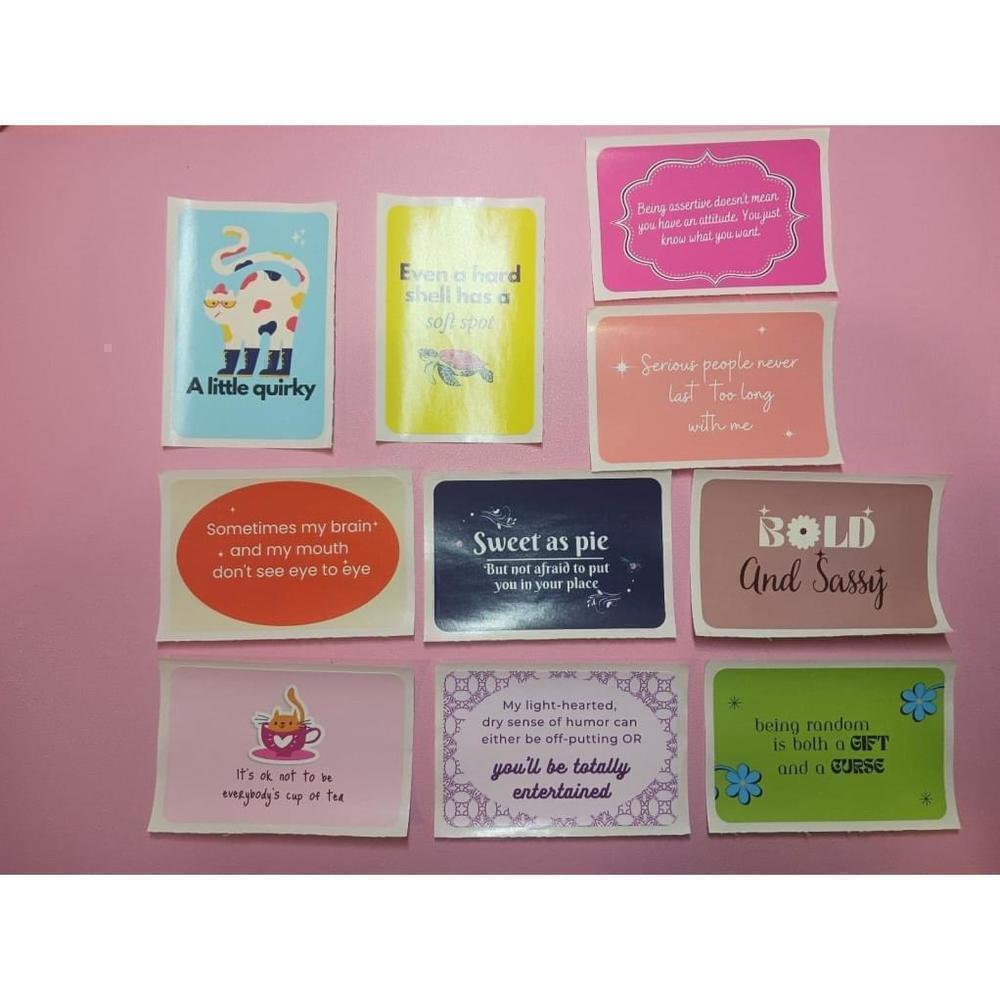 Positivity Quote Stickers Set Of 10